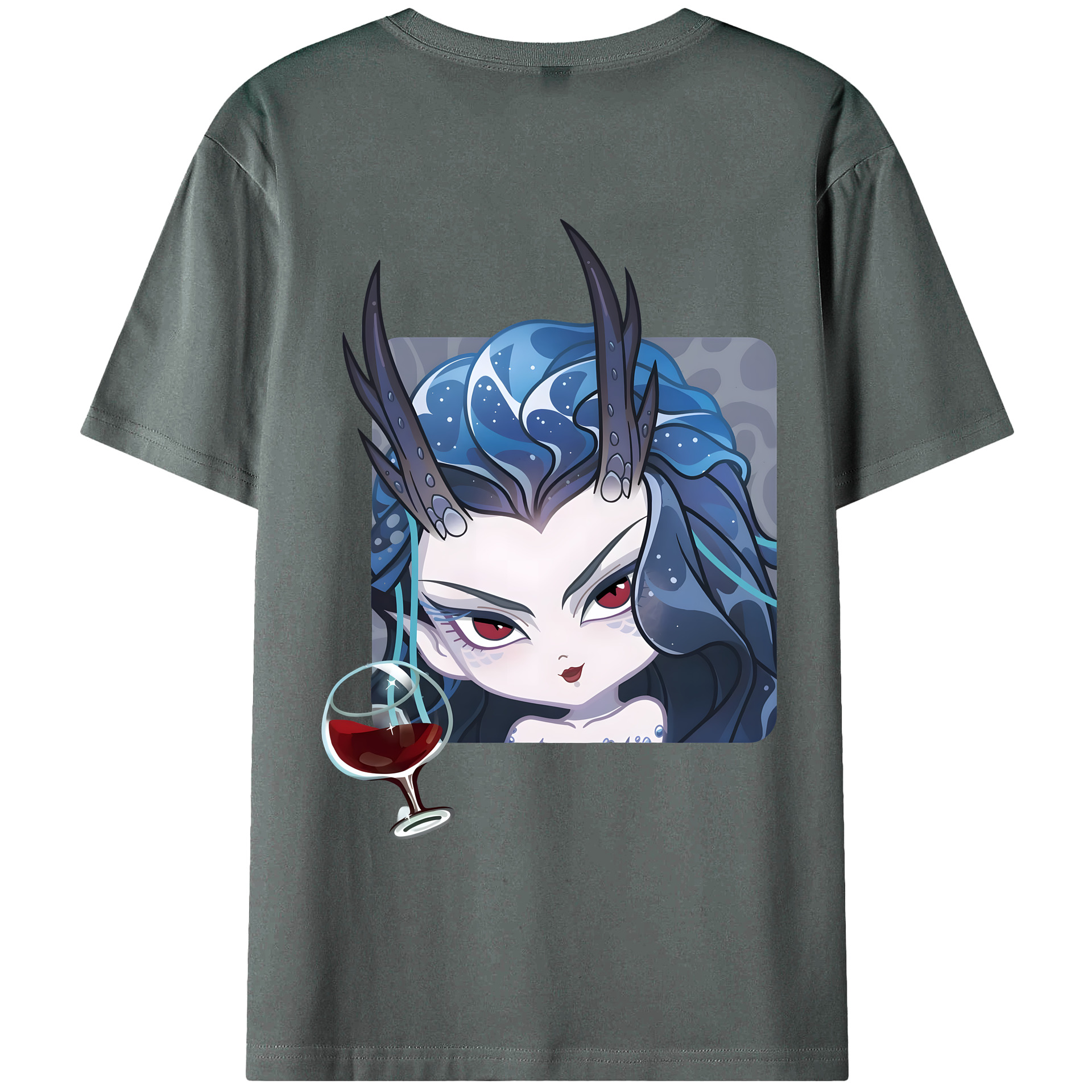 （画像用） Ne Zha 2 ナタ 魔童の大暴れ 綿100％ メンズ半袖Tシャツ（バックプリント） 通気性